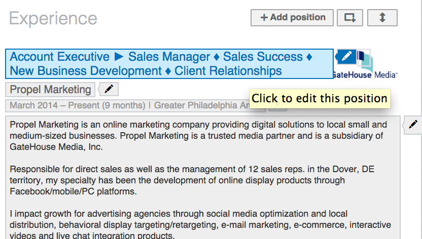 LinkedIn New Profile Interface