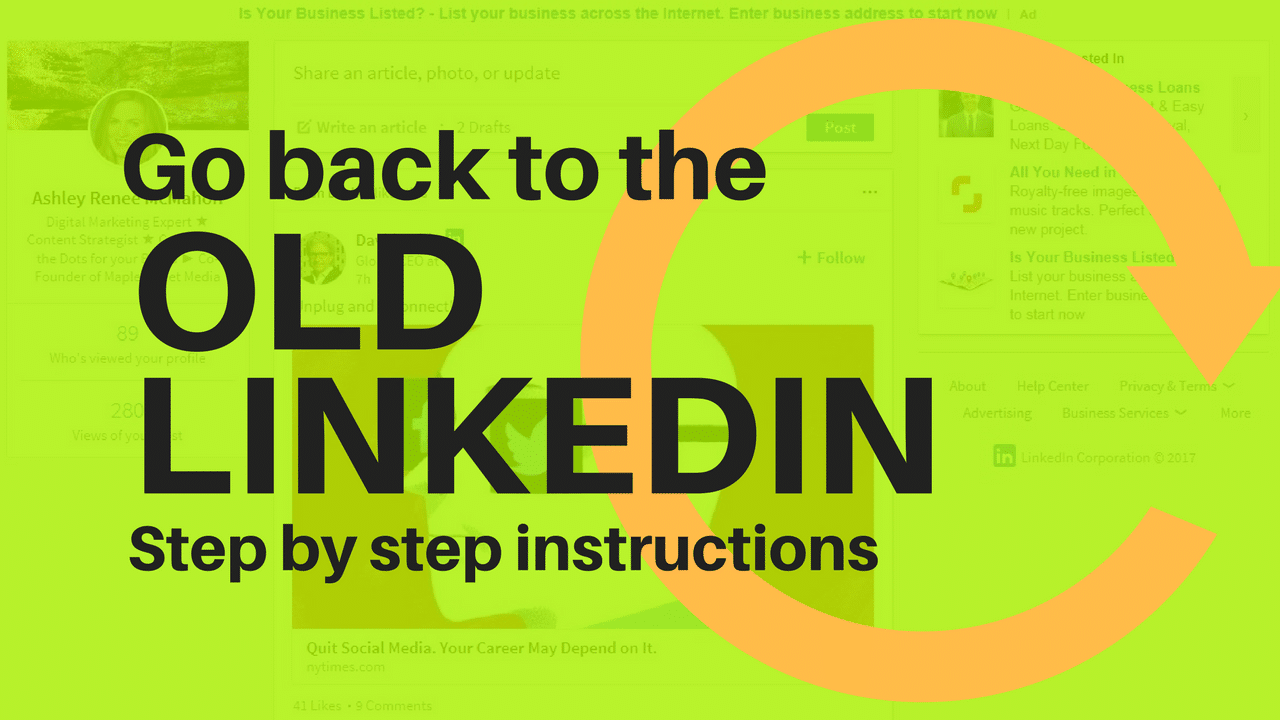 How to go back to the old LinkedIn