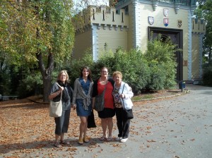 With my mom, sister and aunt