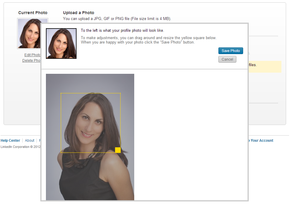 How to Crop Your new LinkedIn Profile Picture