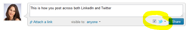 How to post on Twitter and LinkedIn