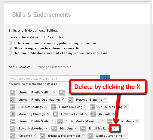 How to Delete LinkedIn Skills