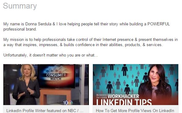 Logo in LinkedIn profile