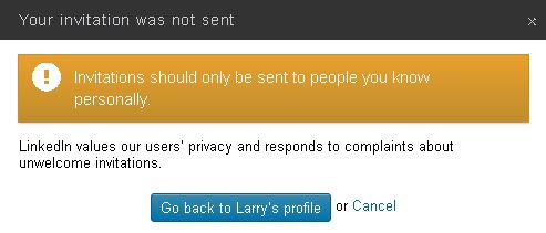 Can't Connect on LinkedIn