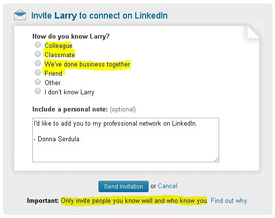 LinkedIn Invitation