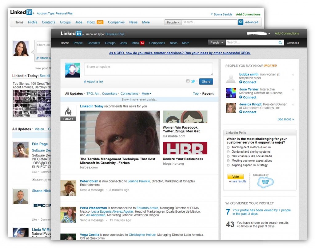 LinkedIn's New Look, Design, Interface