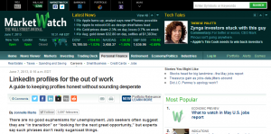 LinkedIn profiles for the out of work