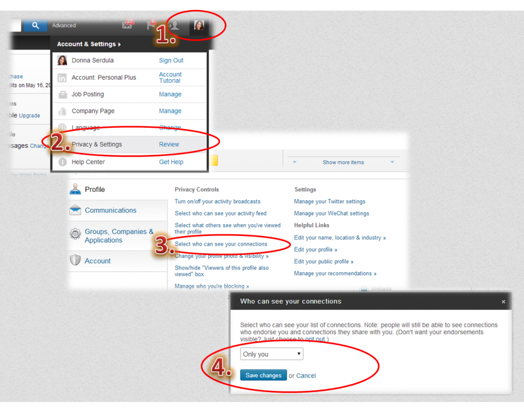 Make LinkedIn Connections Invisible