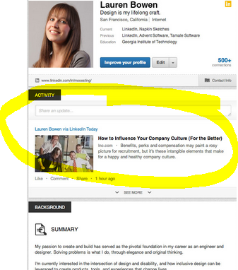 The Activity Feed is Front and Center on LinkedIn's new profile