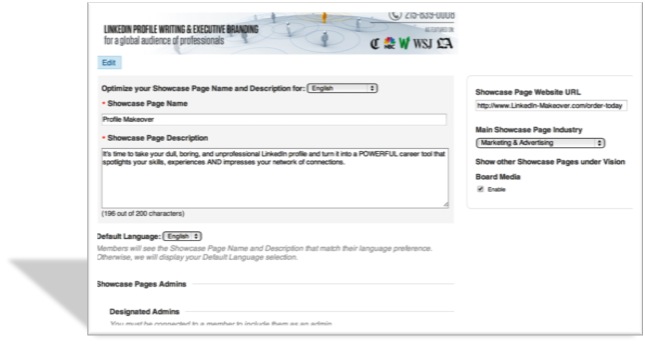 LinkedIn's Showcase Page