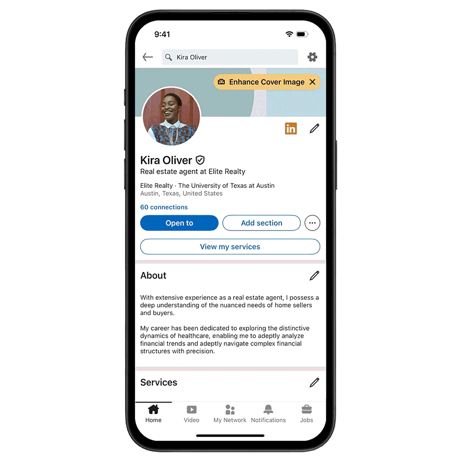 LinkedIn Dynamic Cover Image demo